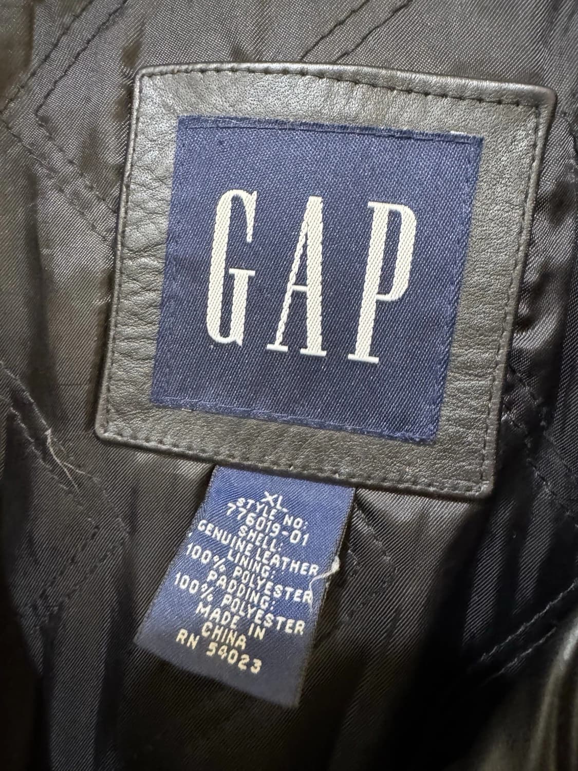 올드 갭 싱글 레더 자켓 상품이미지3