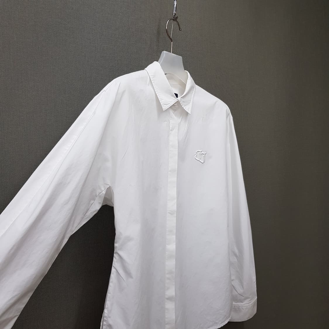 준지 JUUN.J  2021 클래식 로고 자수 코튼 셔츠 36사이즈 상품이미지3