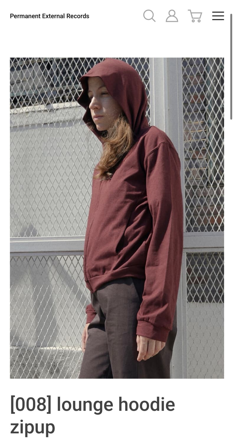 머듈 라운지 후드집업 버건디 상품이미지1