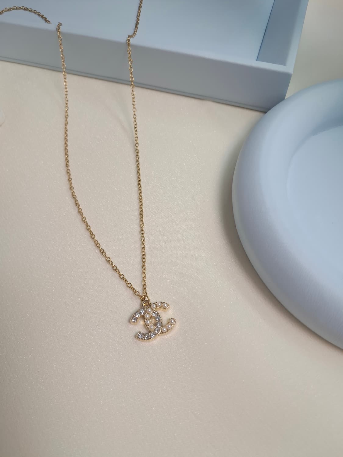 2+1 행사 (골드)샤넬 목걸이 빈티지 펜던트 진주링 cc 목걸이 상품이미지2