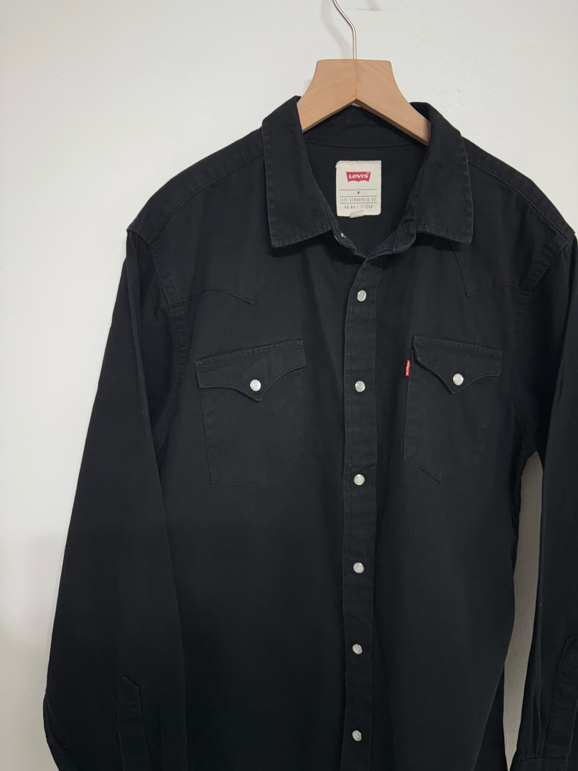 00's vtg Levi's Black Western Shirt.  상품이미지2