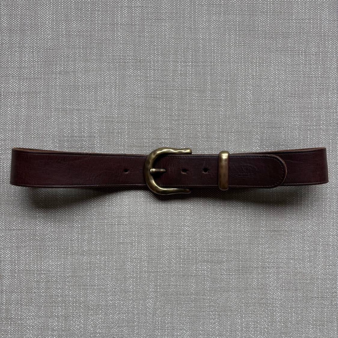 (31) 90s Italy MARCO 브라운레더 솔리드 브라스 버클 벨트 상품이미지2