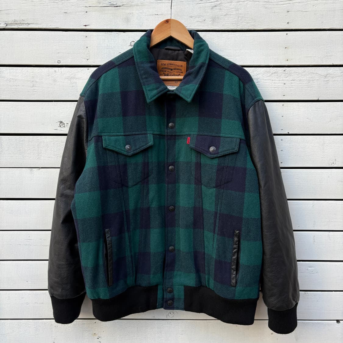 Levi’s  x Justin Timberlake 리바이스 울 레더 자켓 상품이미지1