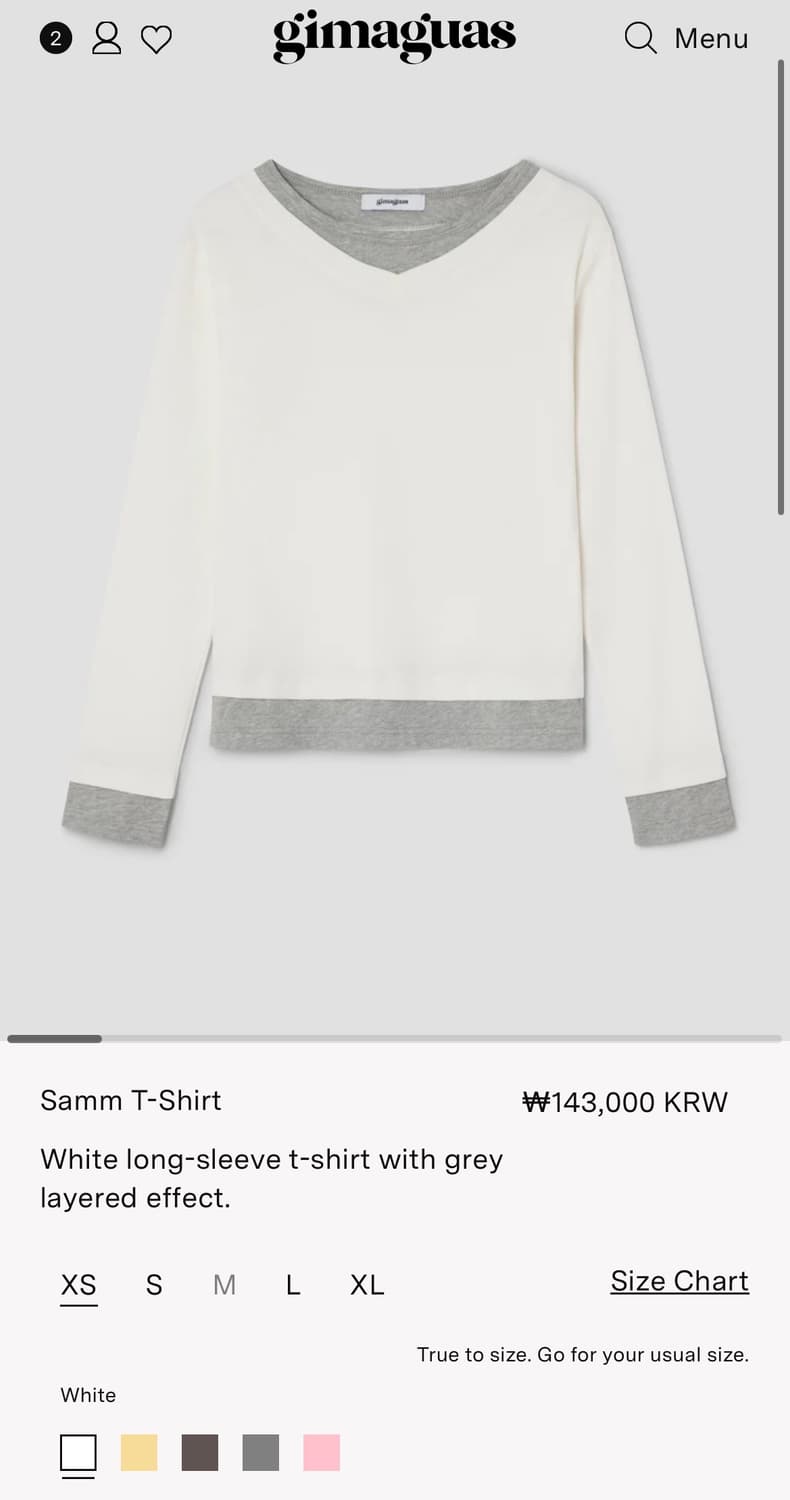 [S,M] 기마구아스 Gimaguas SAMM 레이어드 티셔츠 상품이미지3