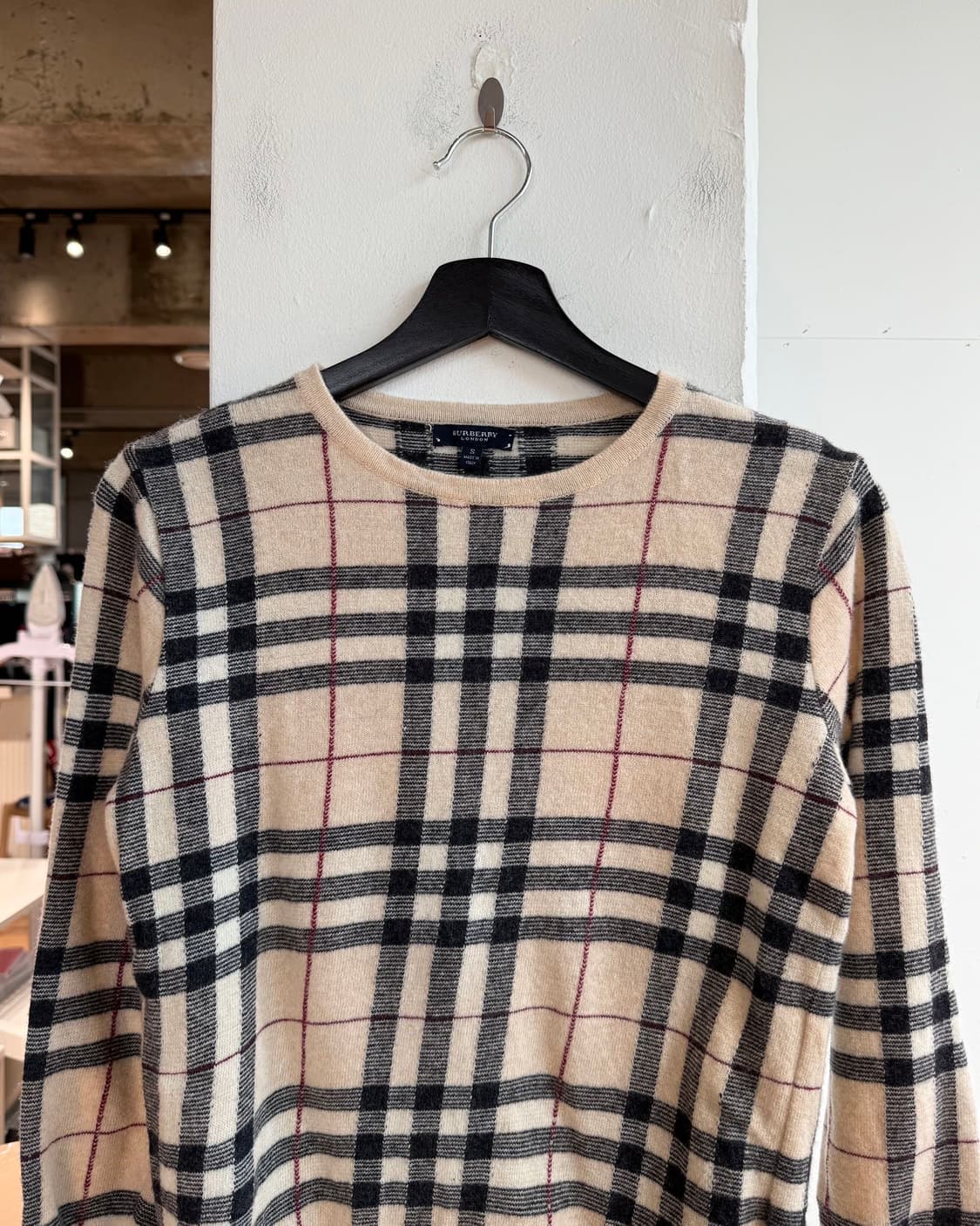 버버리 베이지 노바체크 울 니트  상품이미지3