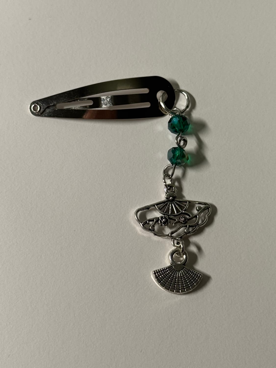 그린 오리엔탈 부채 헤어핀 상품이미지1