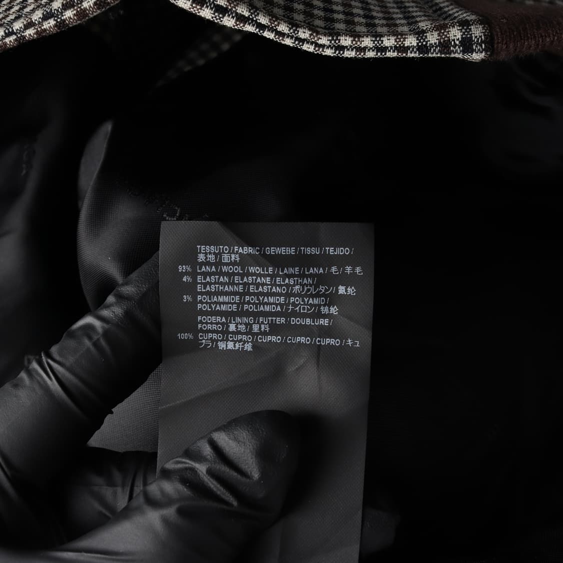 발렌시아가 머플러 타이 울 체크 패턴 봄버 재킷 헤링턴 자켓 상품이미지6