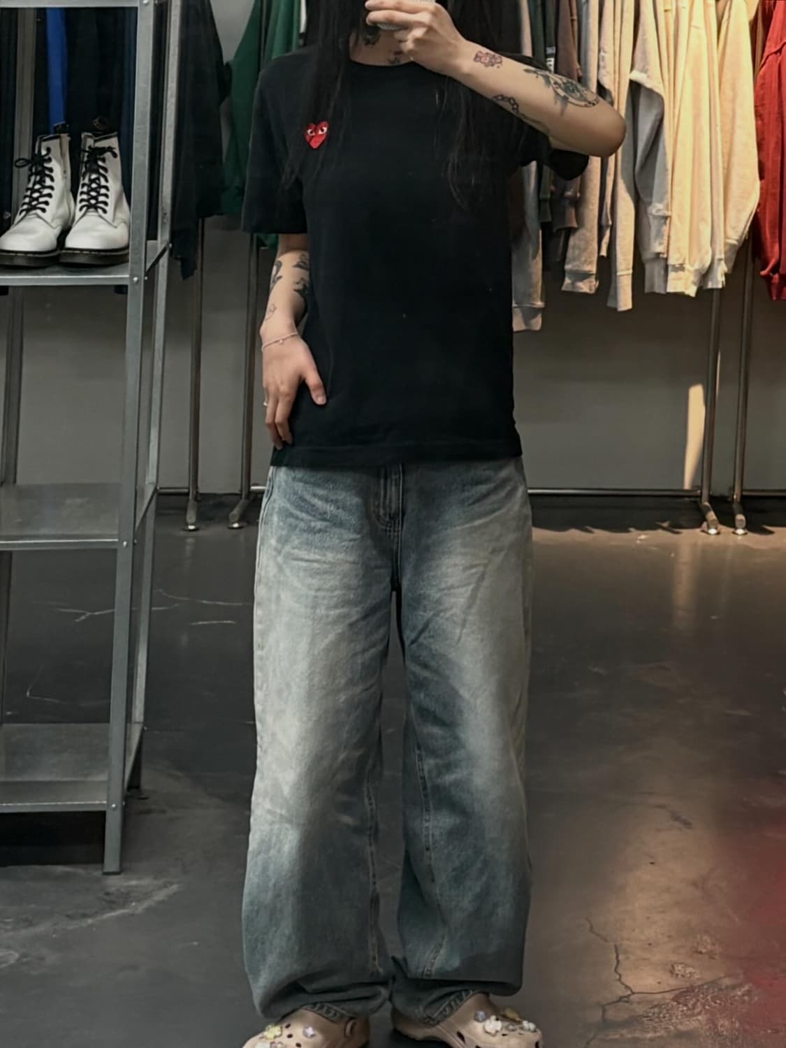 꼼데가르송 플레이 레드와펜 반팔A3769 상품이미지1