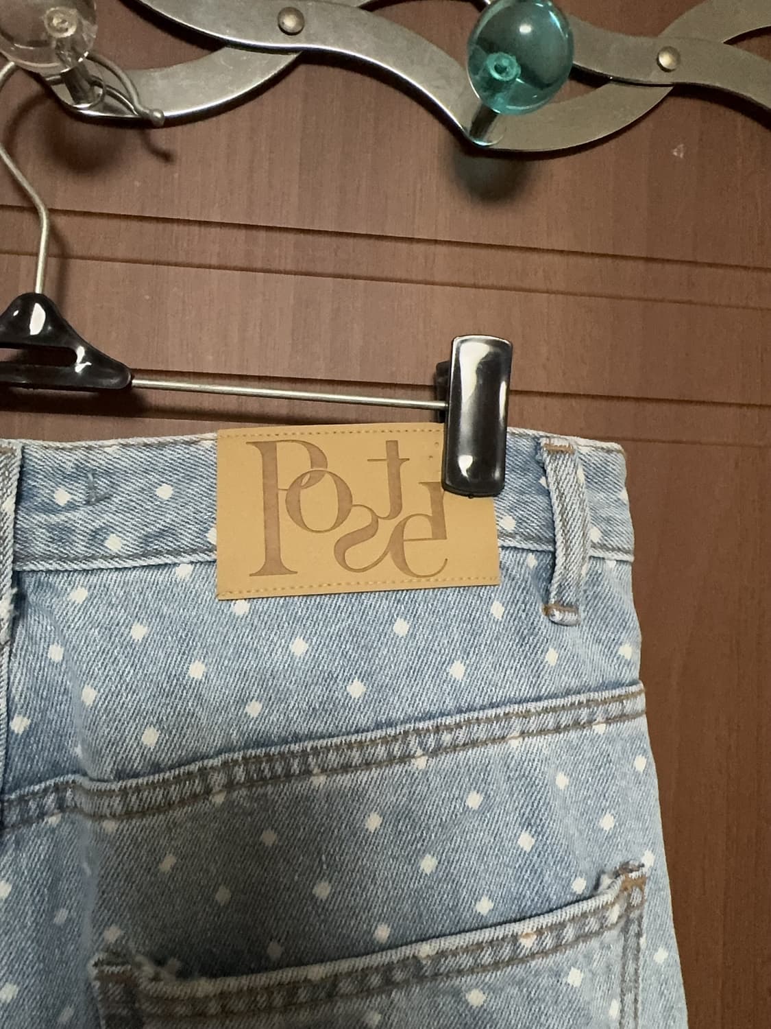 오브제스트 포스터 무신사 에이블리 지그재그 모리걸 도트 데님 팬츠 상품이미지5