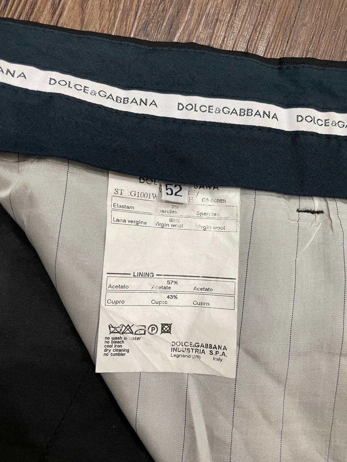 돌체앤가바나 D&G 이태리제 블랙 버진 울 트라우저 팬츠 슬랙스 상품이미지8