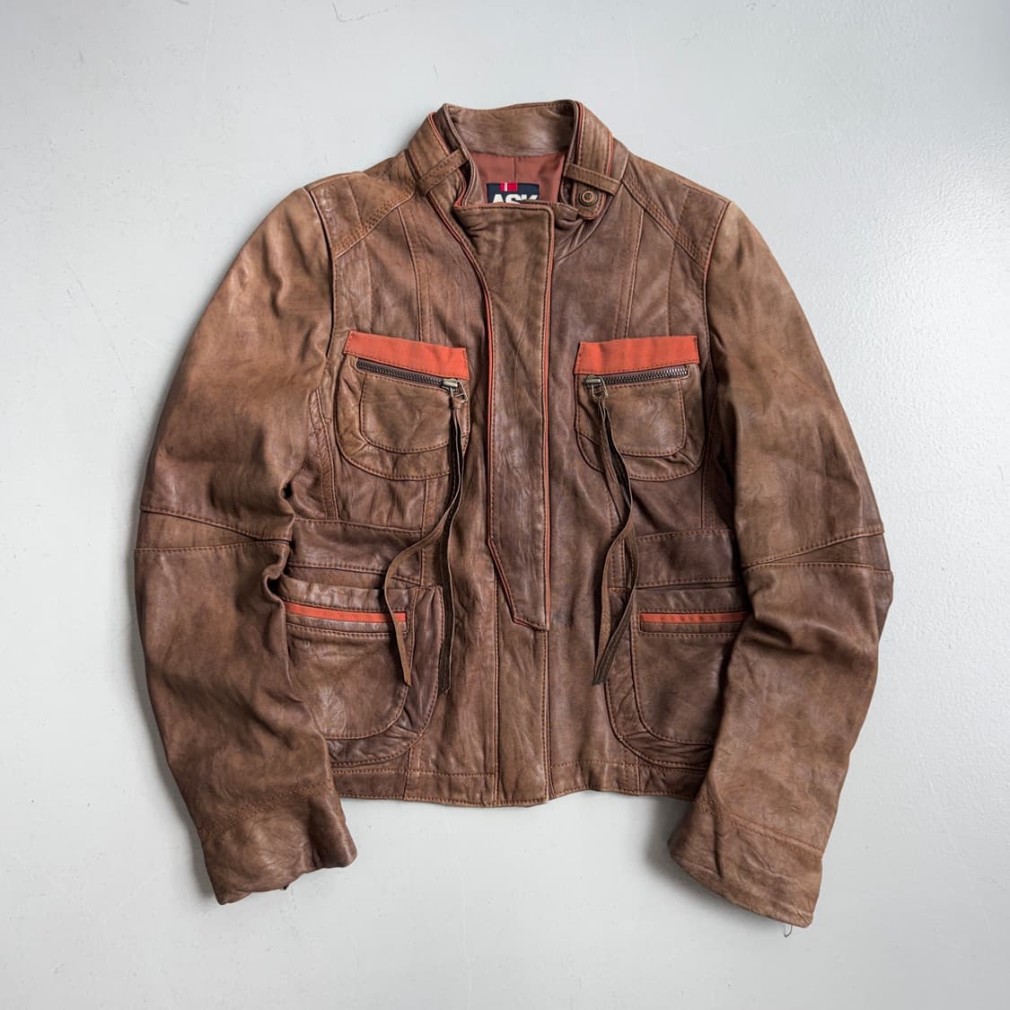 멀티포켓 양가죽 리얼레더 바이커 가죽자켓 상품이미지2