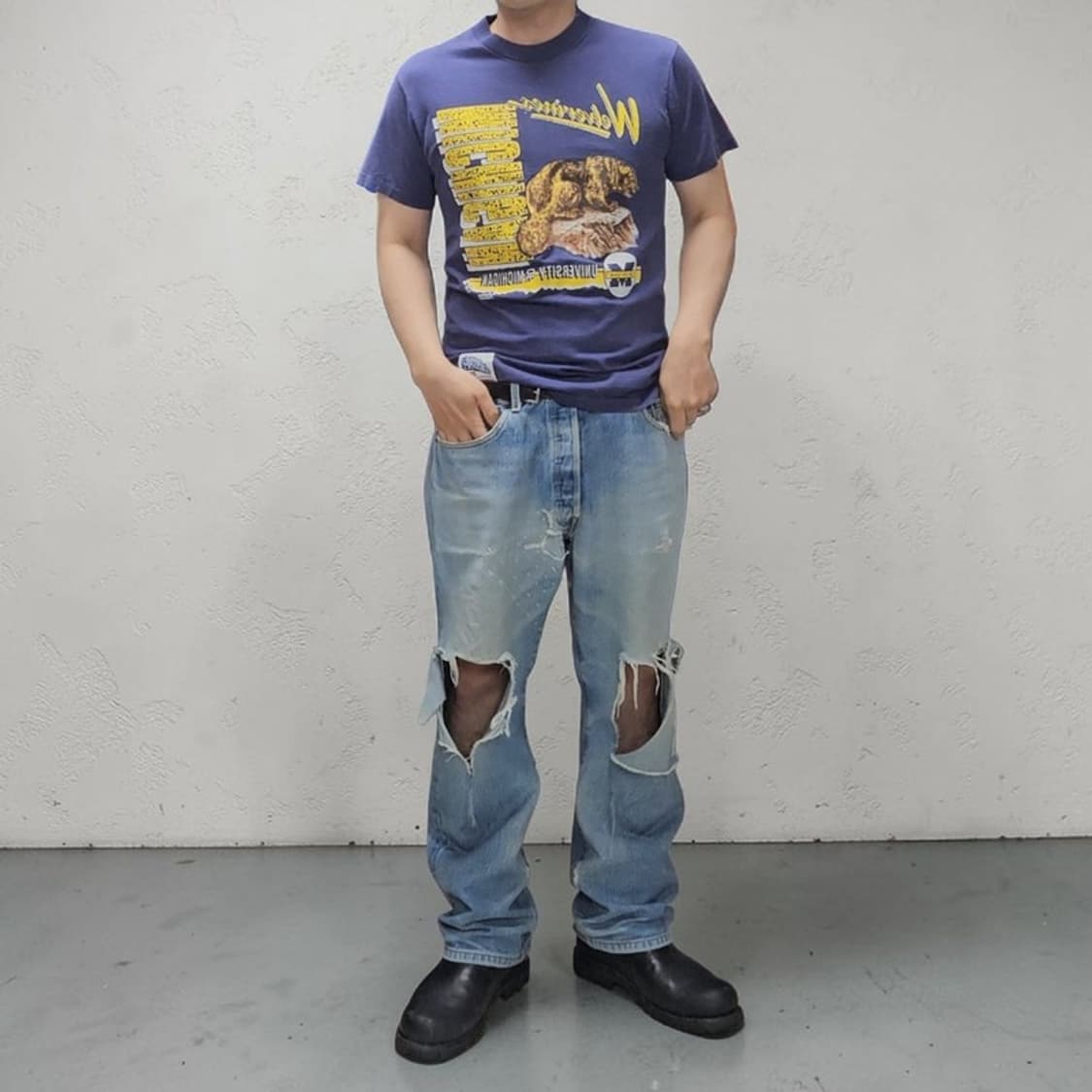 90S USA 미시건 반팔티 L M0273 상품이미지1