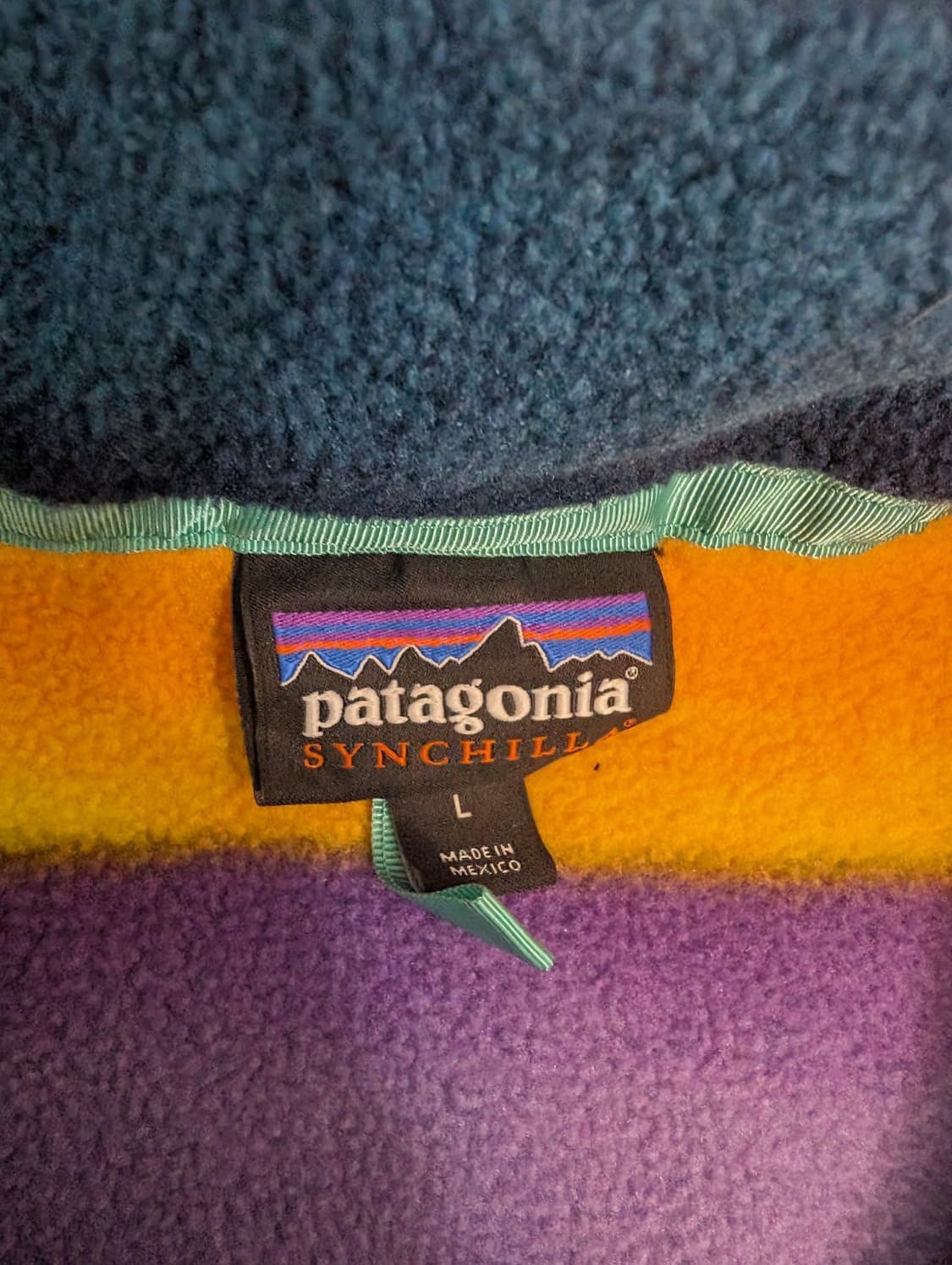 14FW 파타고니아 신칠라 스냅-T 플리스 스트라이프 멀티컬러 상품이미지3