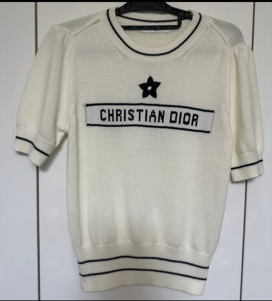 크리스찬 디올 반팔 니트 화이트 정품 상품이미지2
