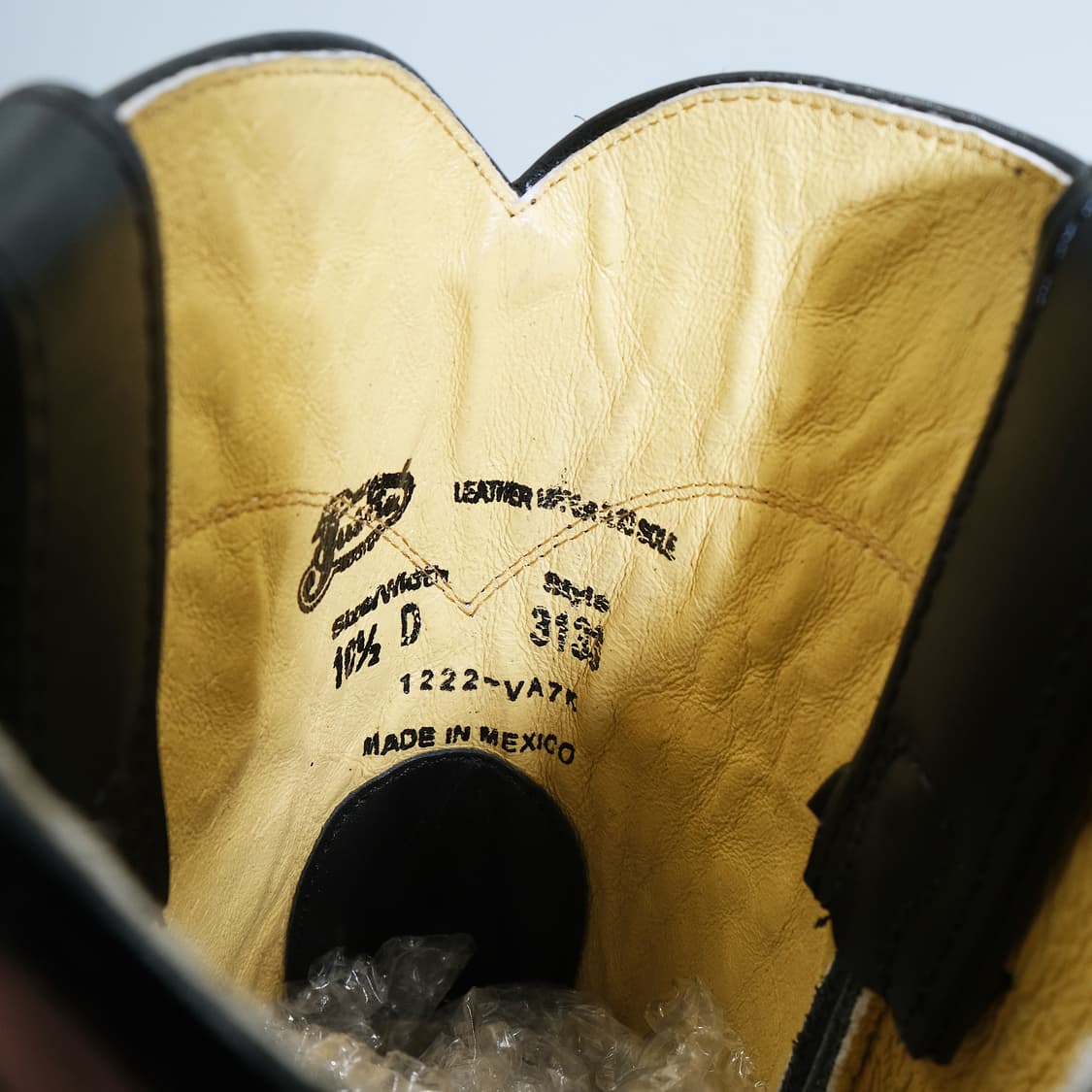 빈티지 저스틴 웨스턴 레더 부츠 10.5D(285) BT28503 상품이미지10