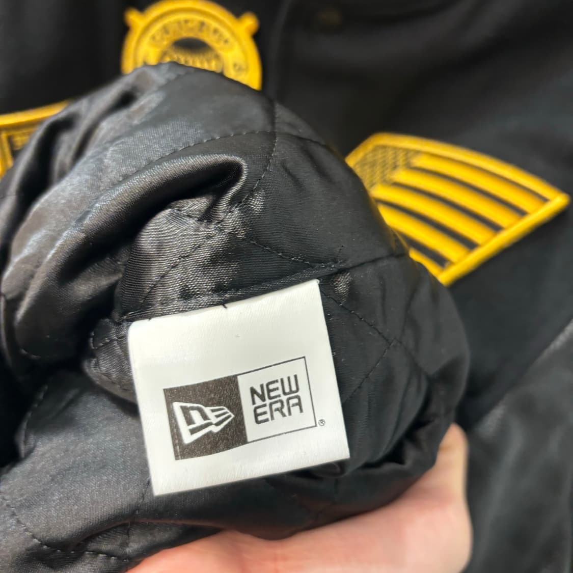 뉴에라 쿠퍼스 타운 컬랙션 블랙 레더 울 바시티 자켓 L 상품이미지8