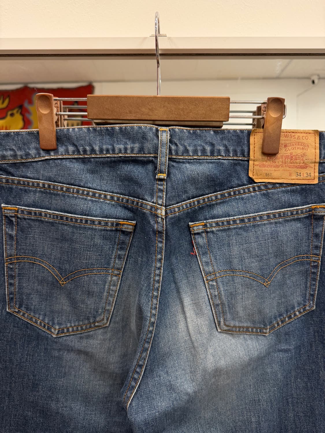 90s Levis 리바이스 557 플레어핏 부츠컷 데님팬츠 (Japan) 상품이미지6