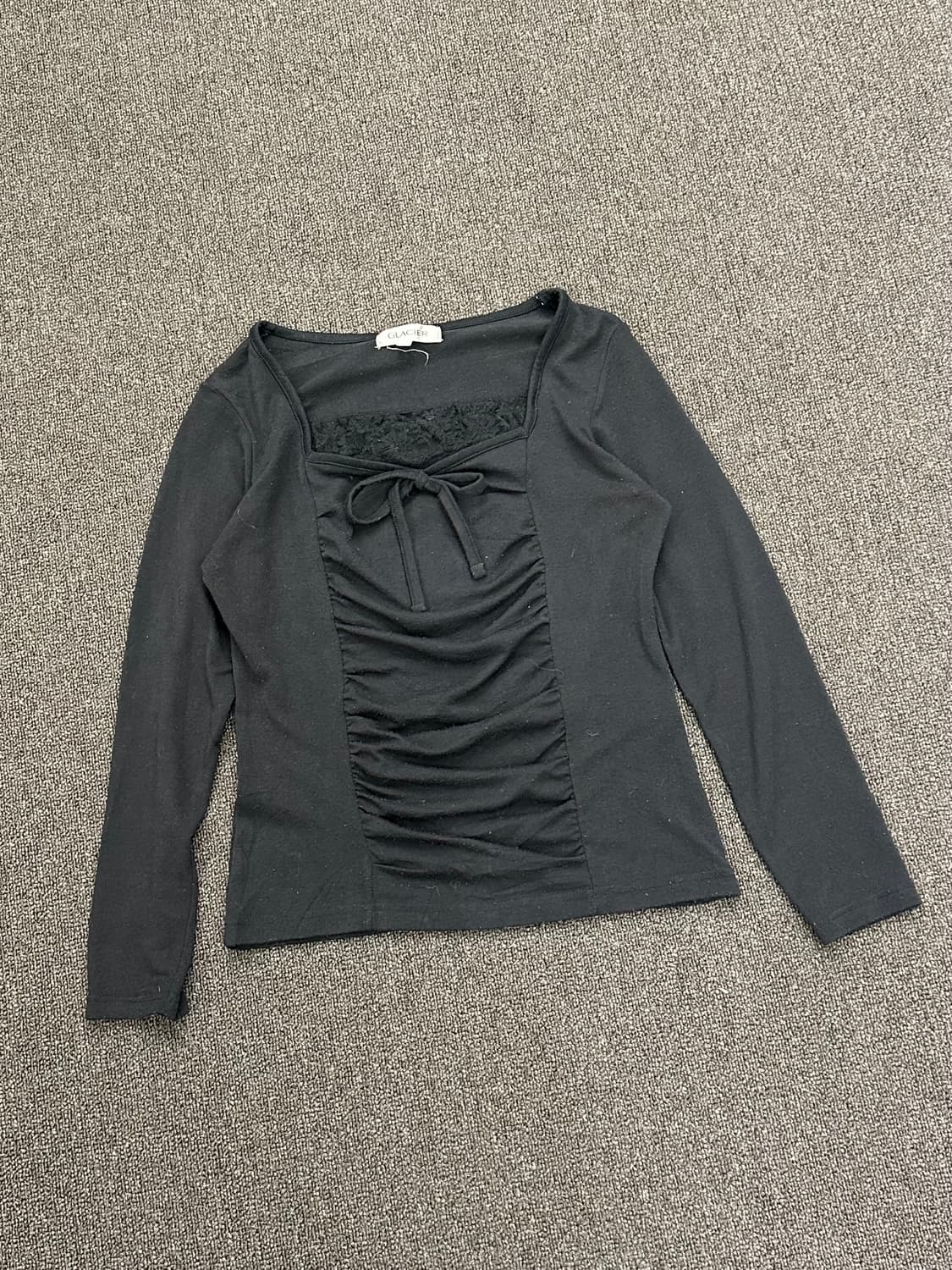 M)Japanese vintage 여성 레이스 셔링 롱슬리브 상품이미지1