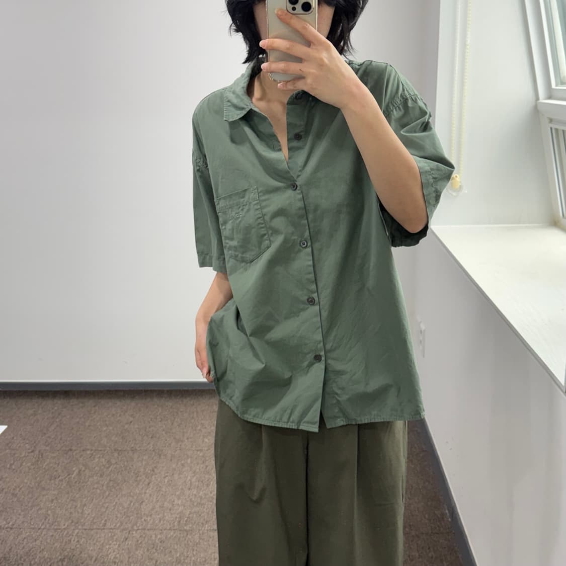 Obey 오베이 카키 포켓 반팔 셔츠 상품이미지1