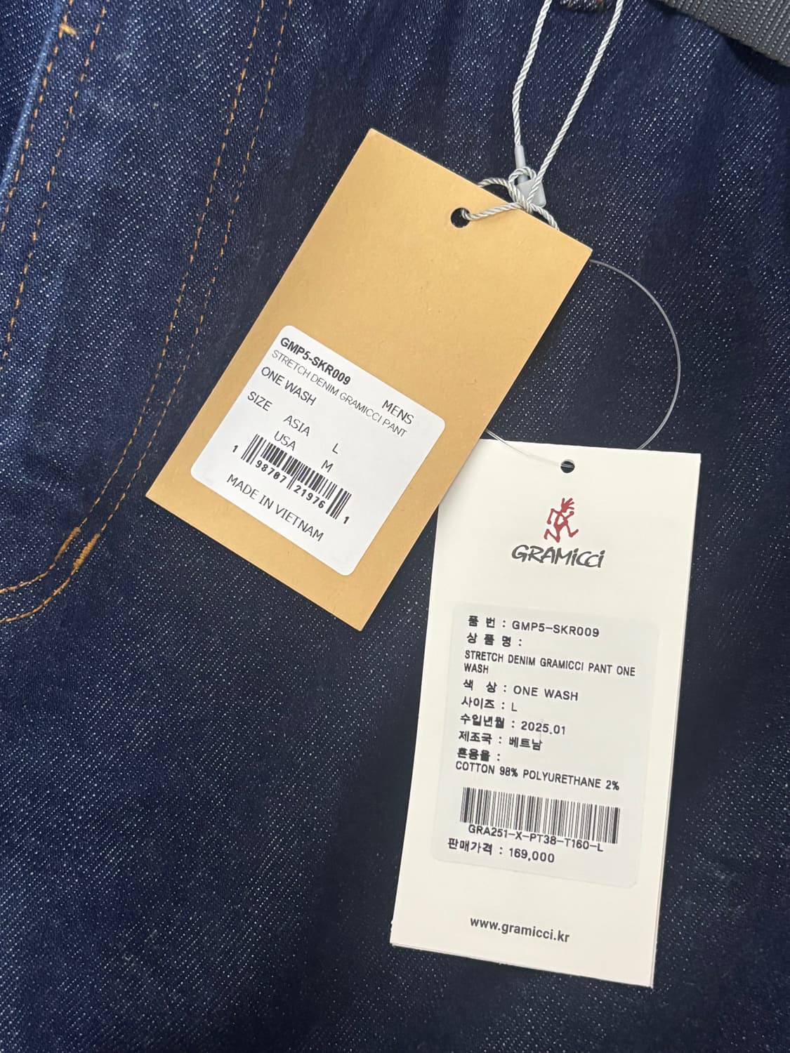 [새상품] 그라미치 팬츠 스트레치 데님 One wash 상품이미지7
