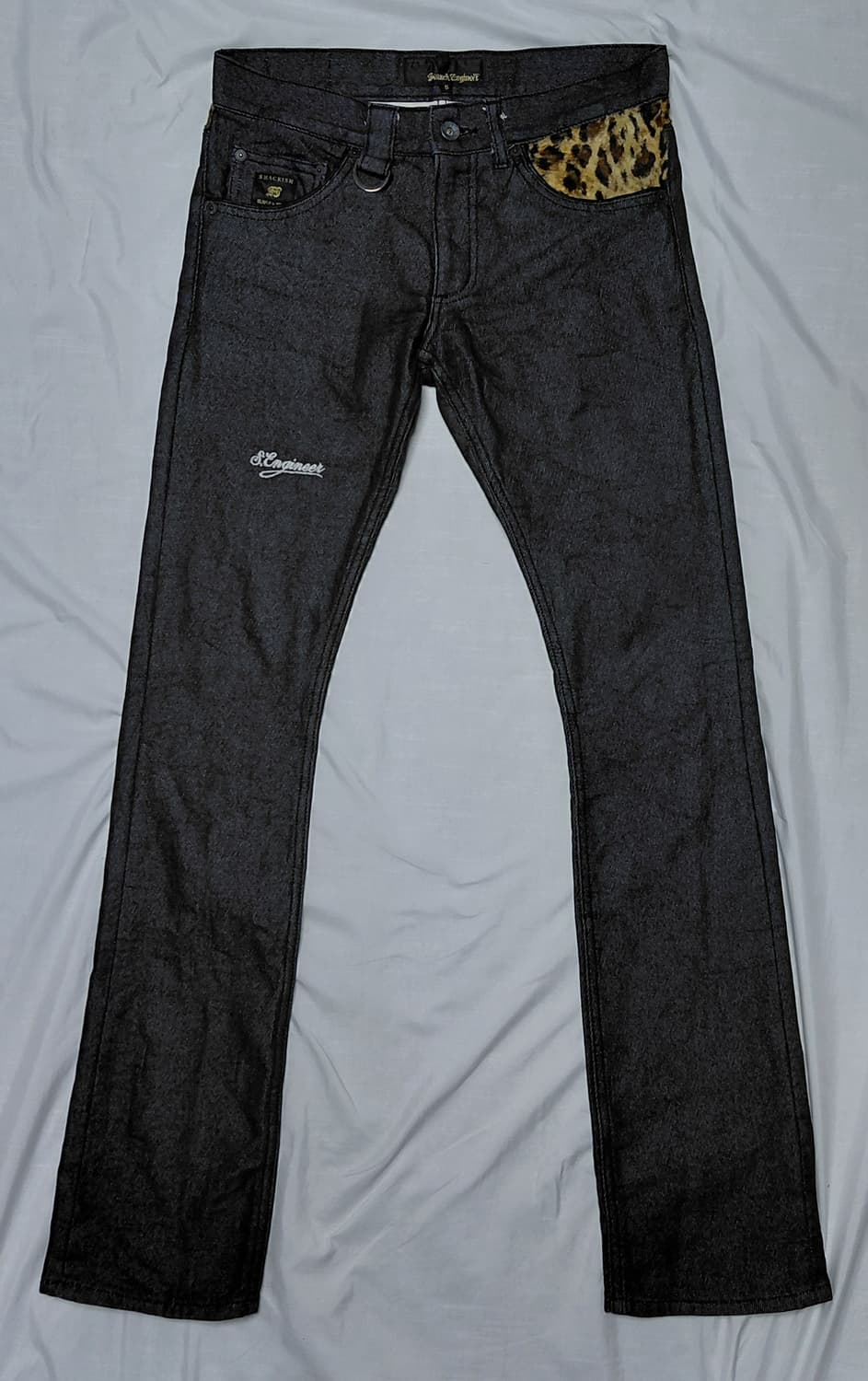 [희귀/S] SMACK ENGINEER 레오파드 패치 펑크 데님 상품이미지2