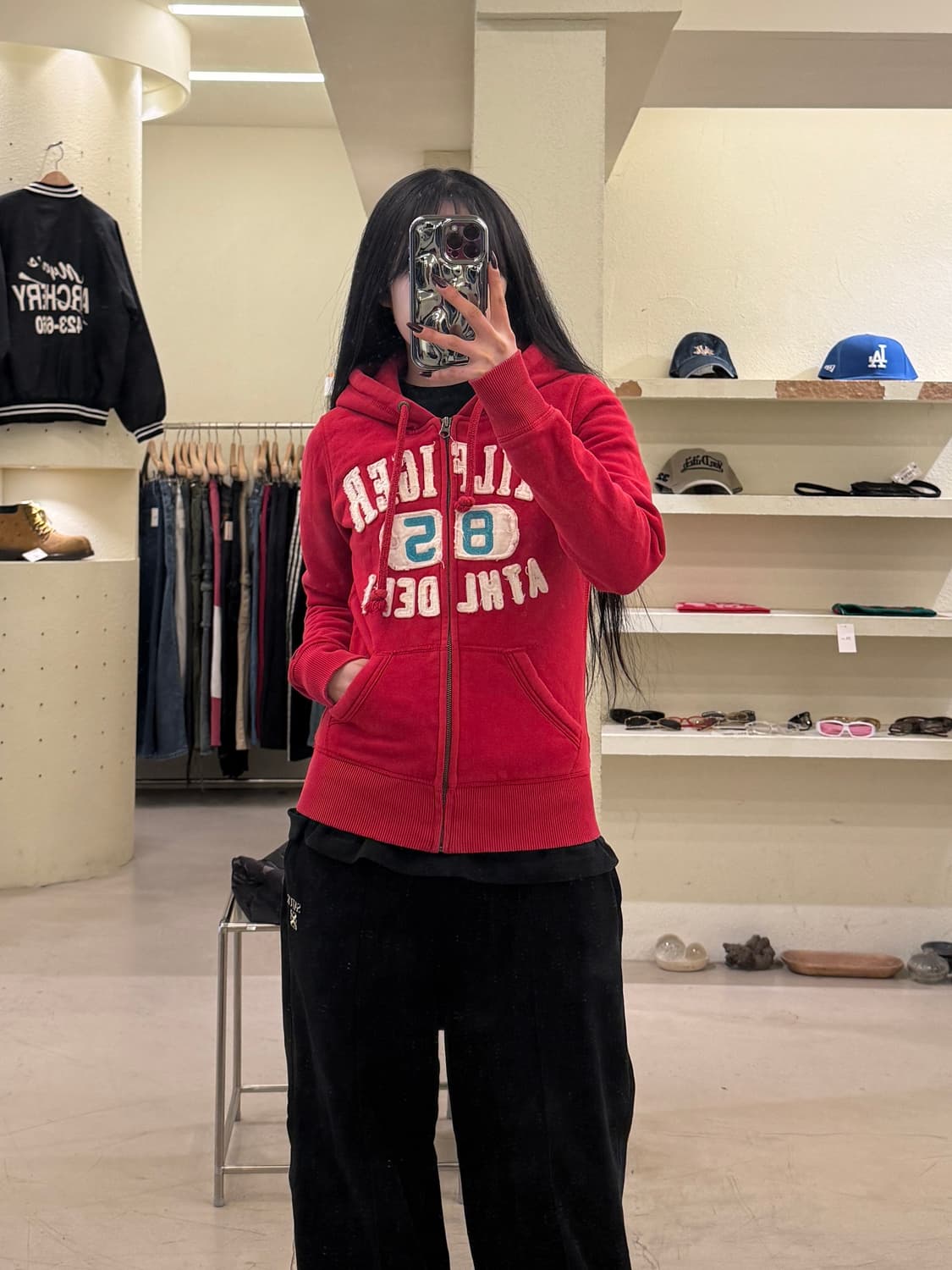 타미힐피거 빈티지 레드 스펠아웃 후드집업 U1201 상품이미지1