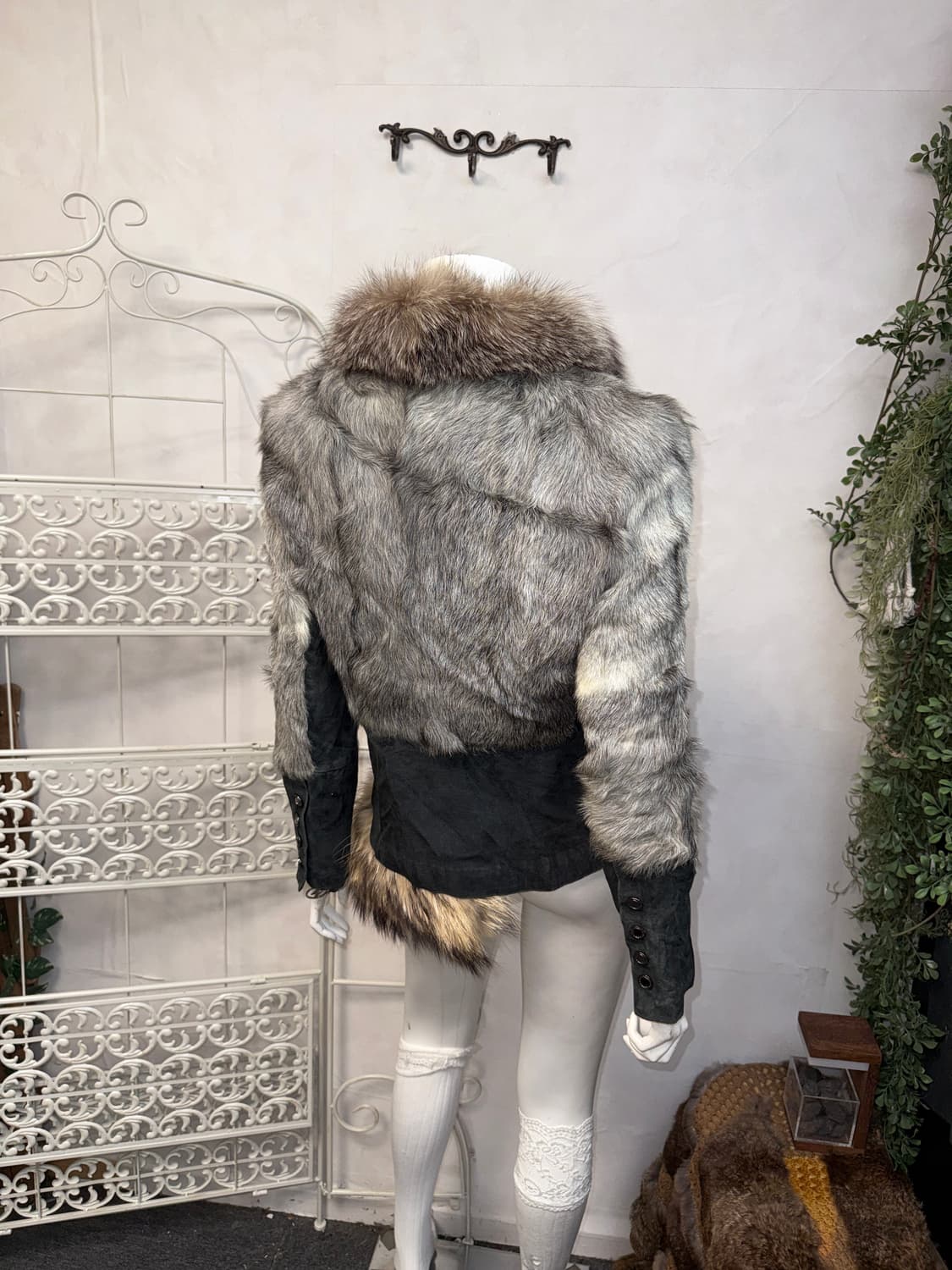 Gray black lamb skin suede fur jacket 상품이미지6