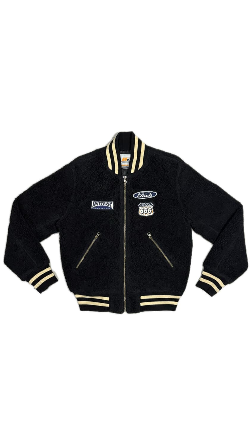 히스테릭 글래머 아카이브 아이코닉 로고 플리스 패딩 스타디움 바시티 자켓 상품이미지1