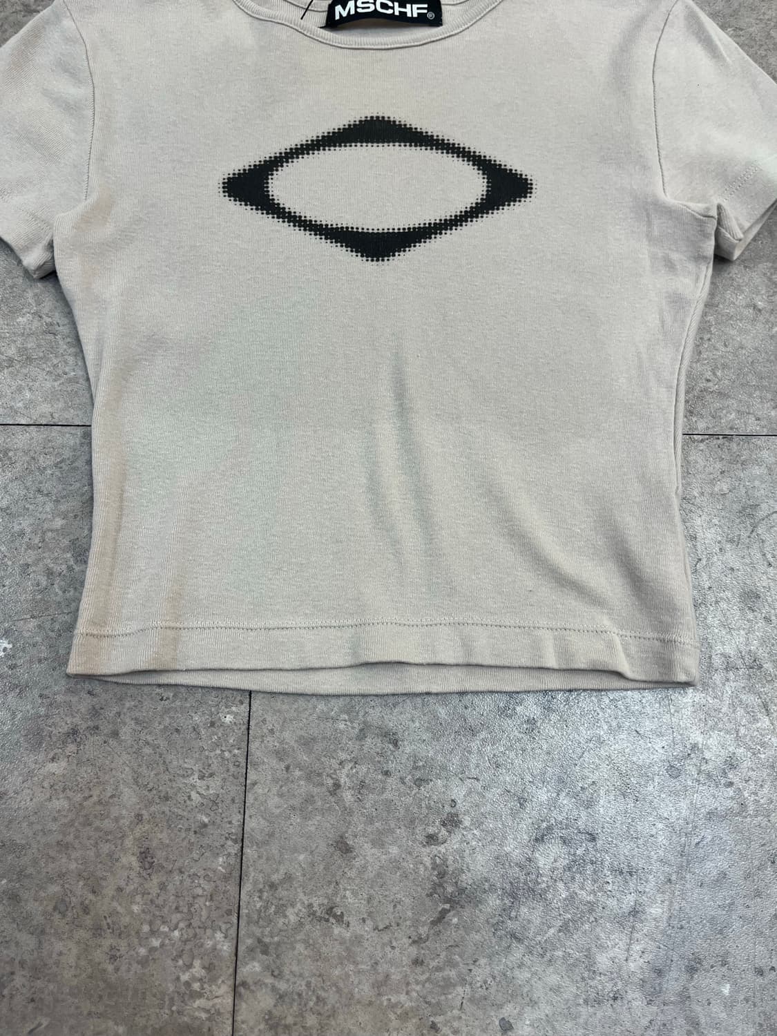 미스치프 크롭 반팔티 베이지 S #csz4004 상품이미지5