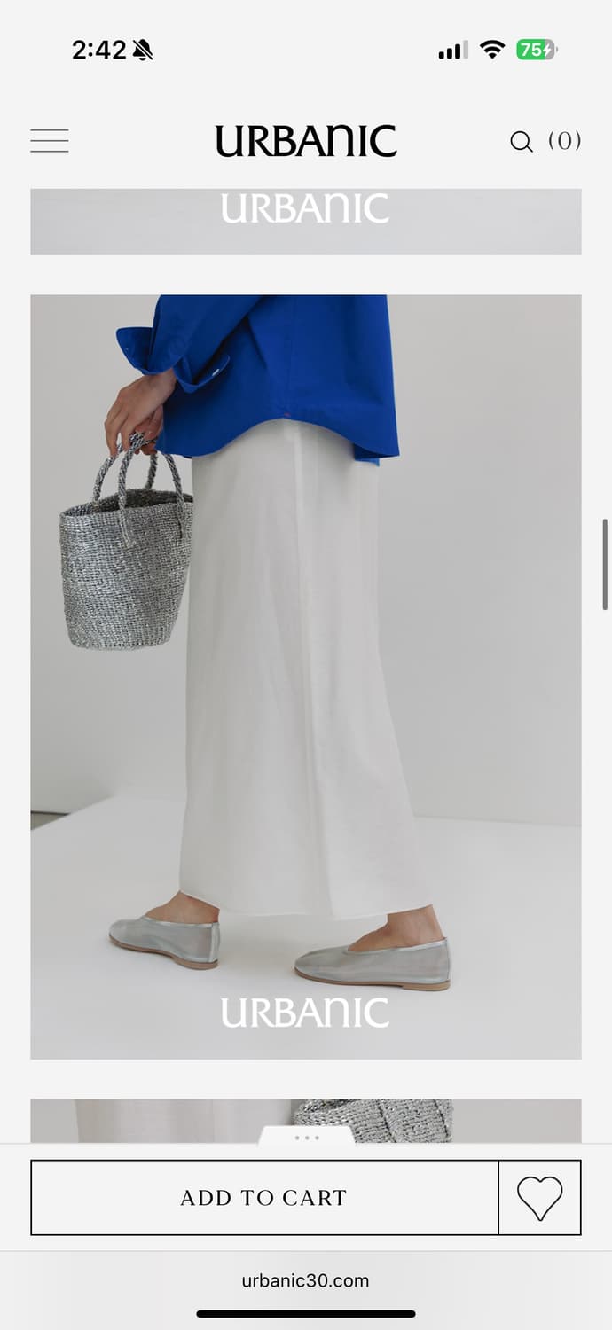 얼바닉 30 fiber skirt 화이트 s 상품이미지3