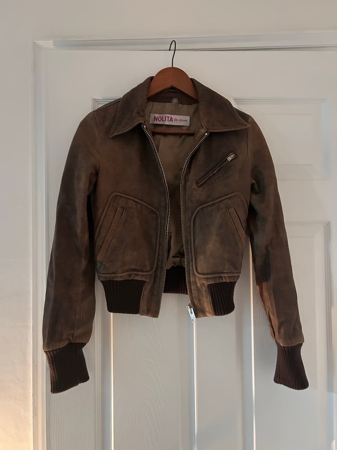 놀리타 바이 아베다 가죽 크롭자켓 vintage 44-55 상품이미지1