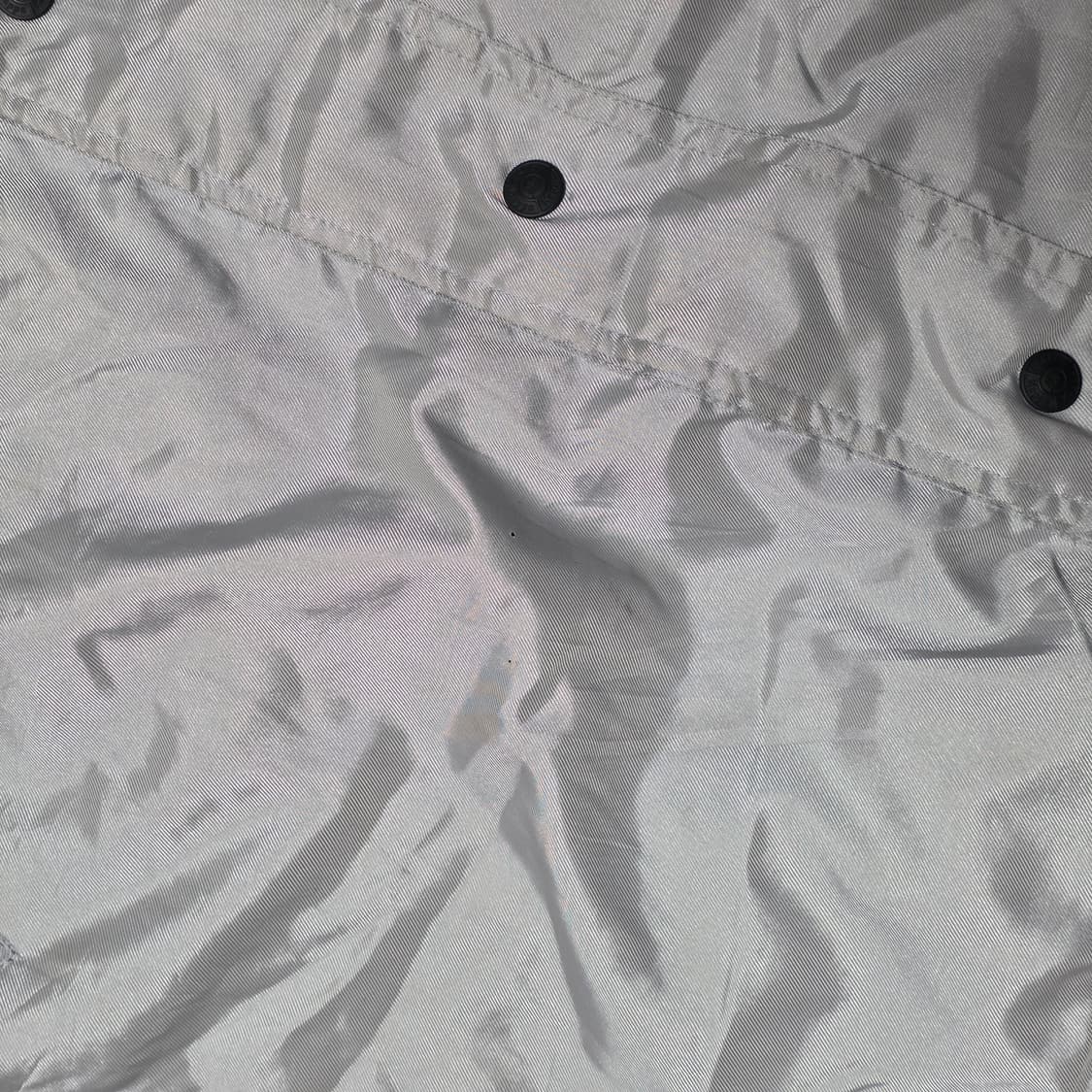 Kappa 일본판 빈티지)희귀실버x블루 올드스쿨 빅로고 후드 돕바 롱패딩 상품이미지5