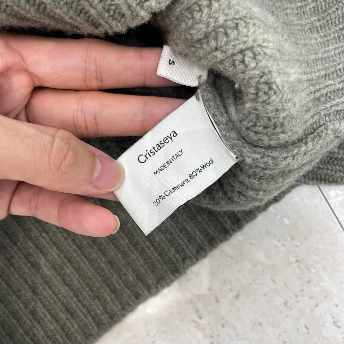 [S] Cristaseya 크리스타세야 캐시미어 립 래글런 니트 상품이미지3