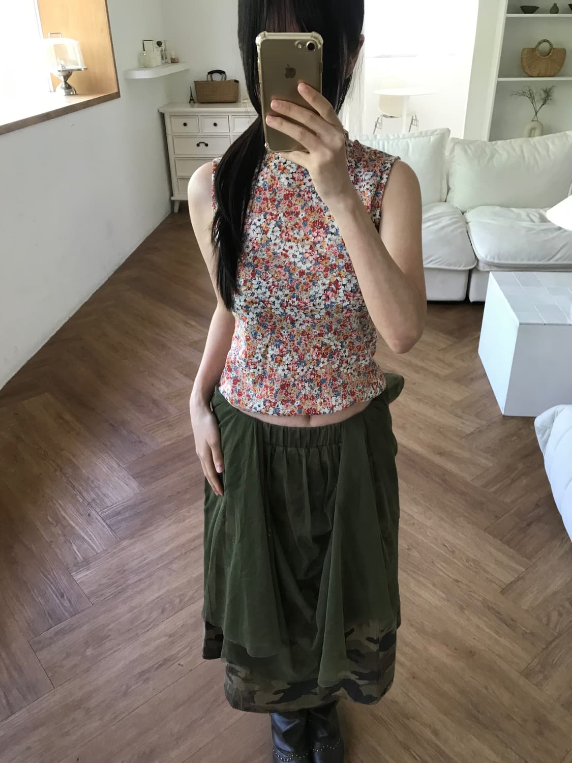 vintage pattern sleeveless 상품이미지2