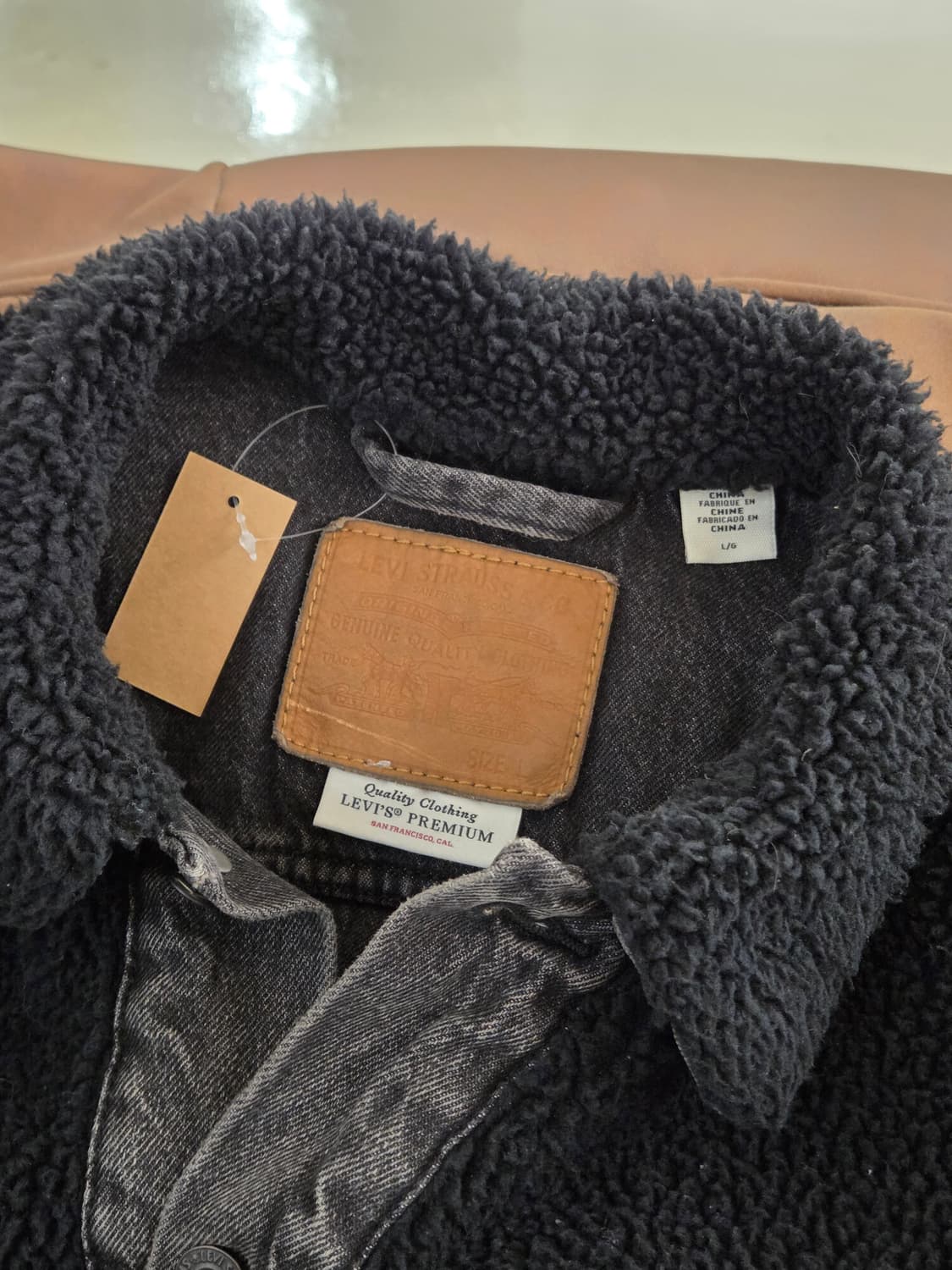 Levis 리바이스 쉐르파 블랙 데님 자켓 상품이미지8