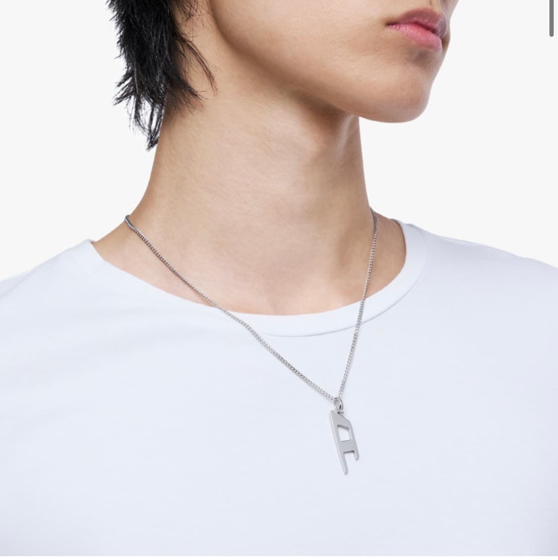 [디젤] D 로고 체인 펜던트 목걸이 상품이미지1
