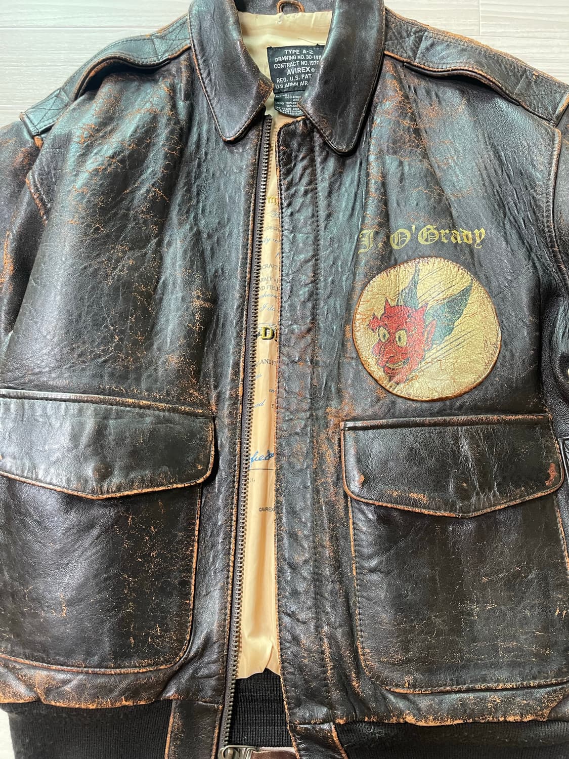 Avirex 구제 가죽자켓 상품이미지2