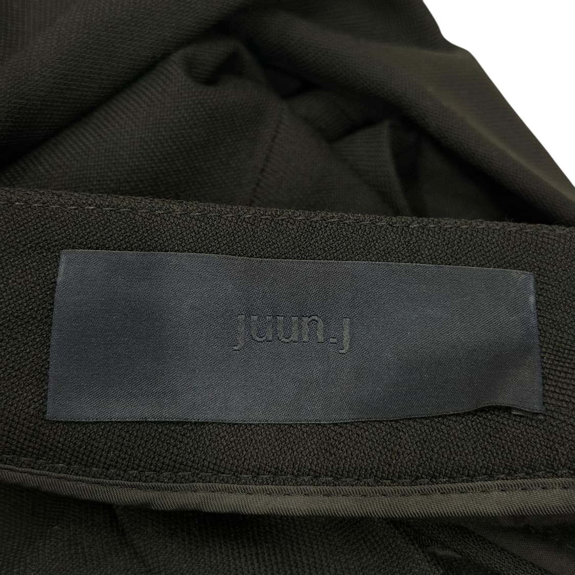 준지 디테일 모 울 팬츠 바지 블랙 50 상품이미지4