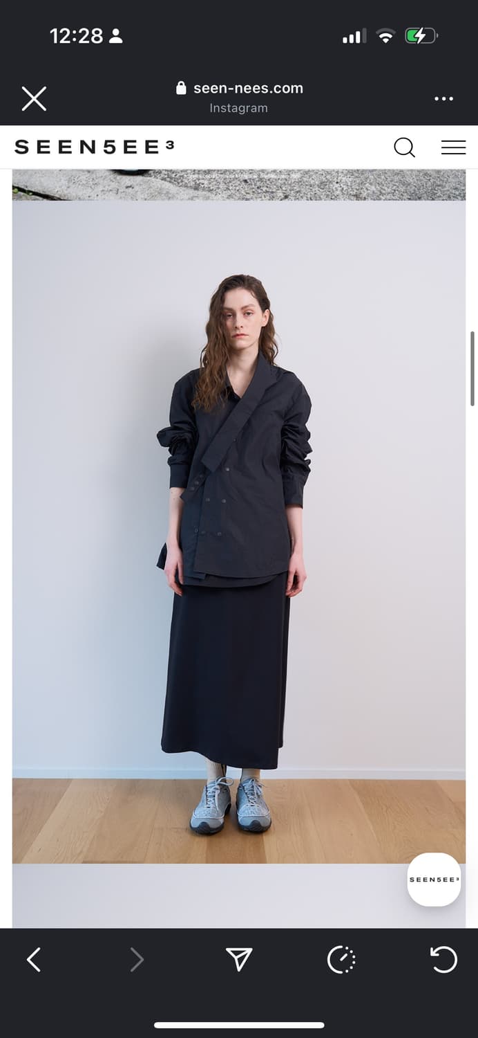 Seen TWISTED NYLON SNAP SHIRTS - SKIRT  상품이미지2