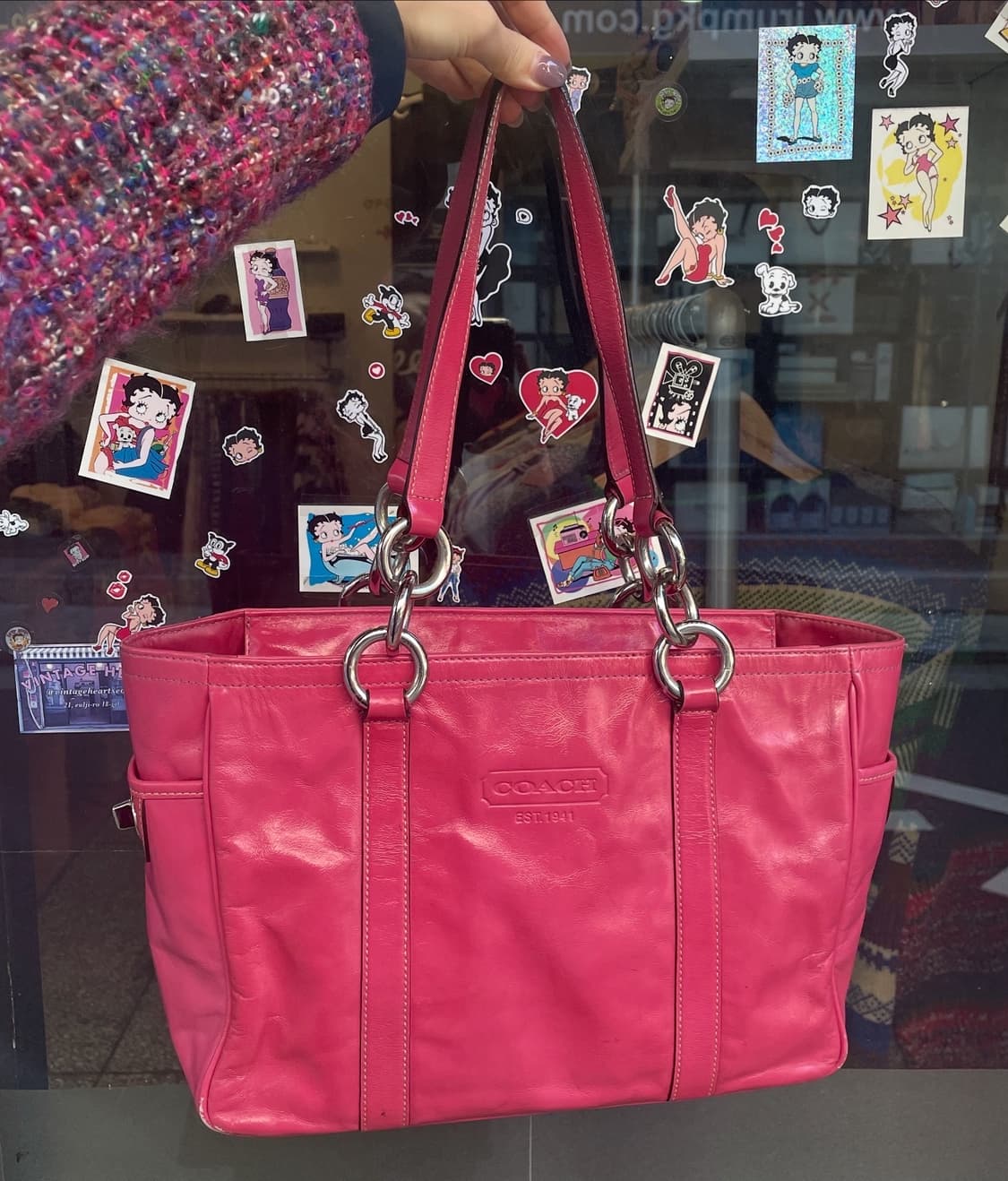 코치 핑크가죽 숄더&토트백 [무배] 상품이미지1