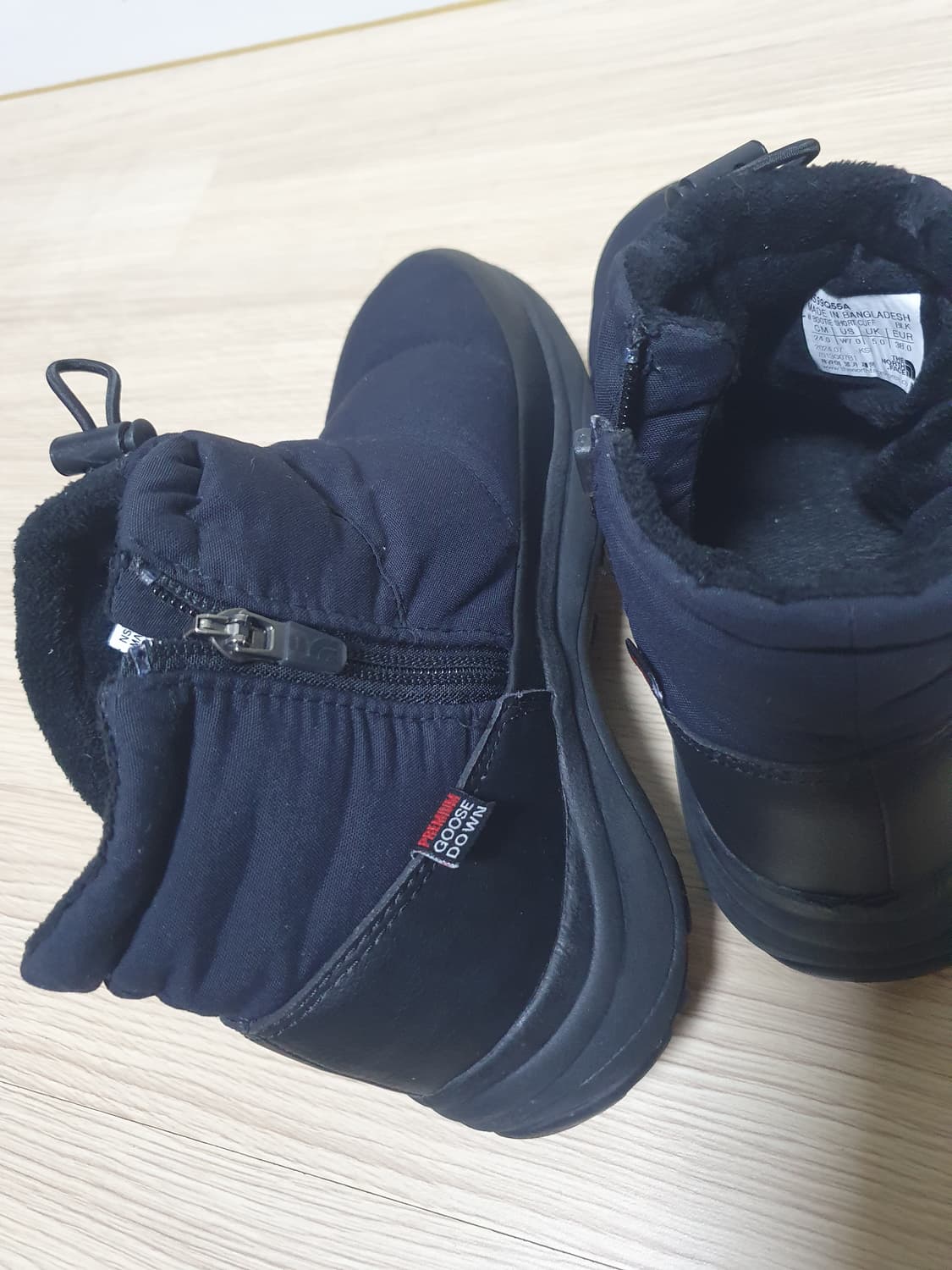 노스페이스 블랙 패딩 숏 부츠 240 상품이미지8