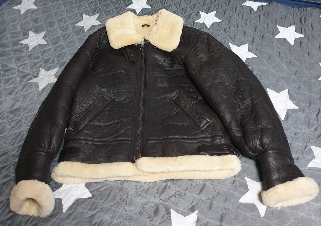 미군 오리지널 램스킨 B-3 무스탕 브라운 (M) 상품이미지1