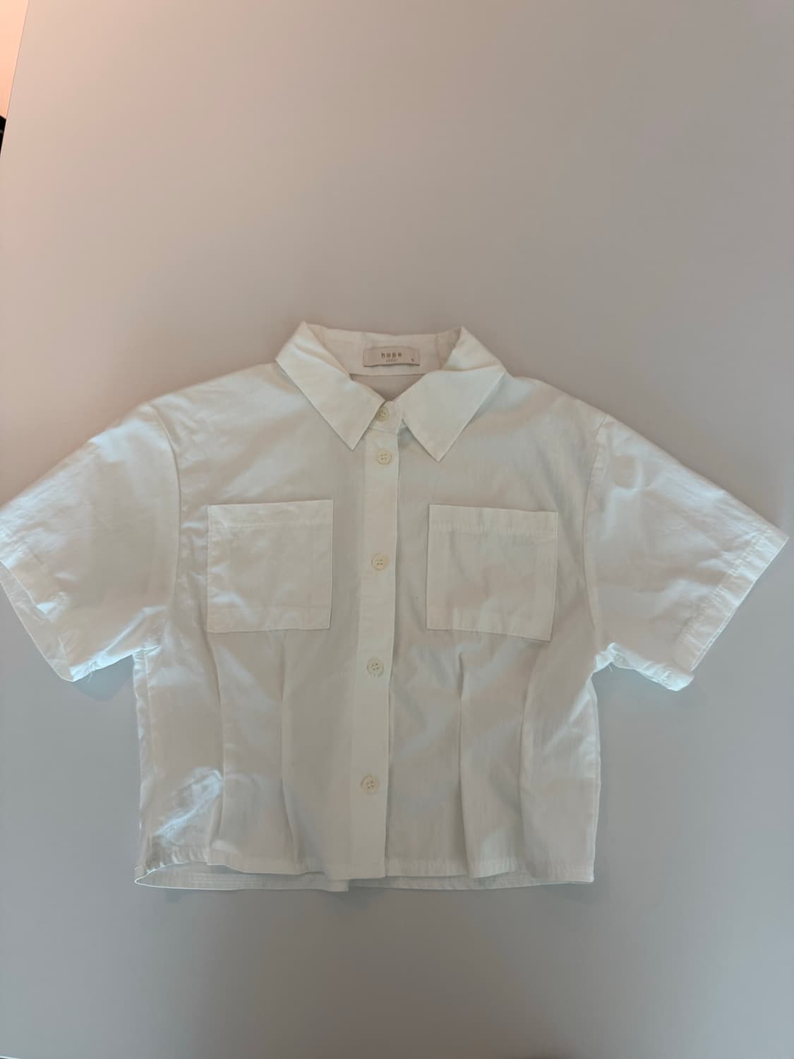 세미크롭셔츠 화이트  상품이미지1