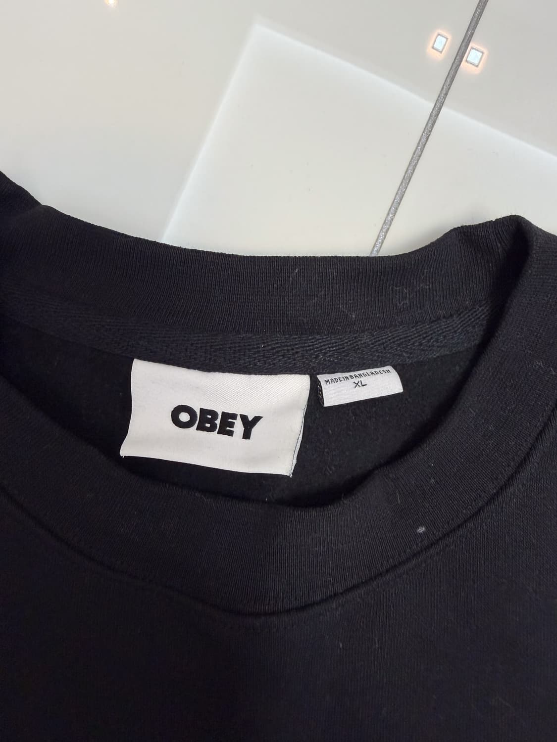 [XL] 오베이 로고 스웻셔츠 블랙 상품이미지3