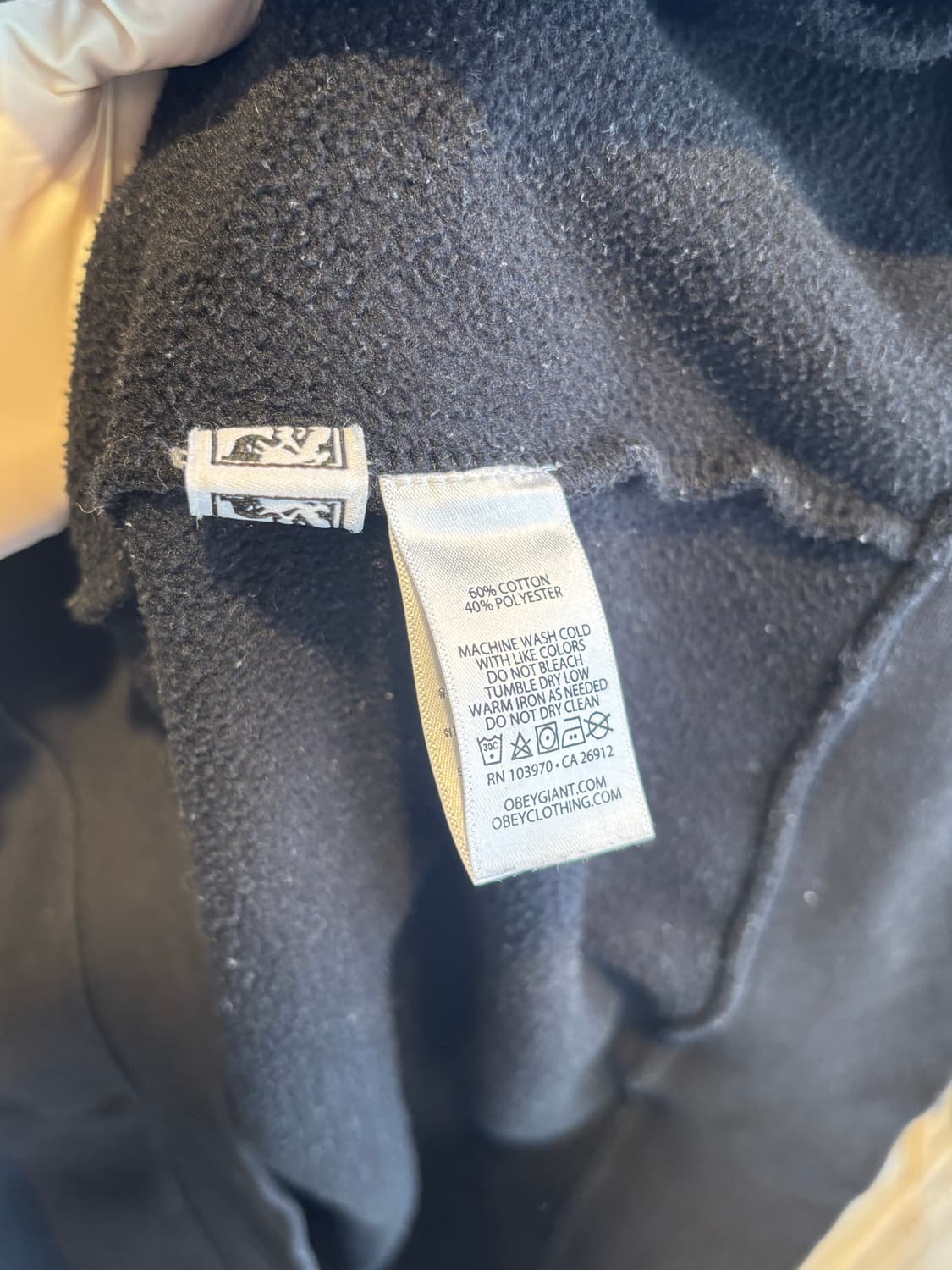 오베이 어 피스 오브 헤븐 블랙 후드티 2XL 상품이미지5