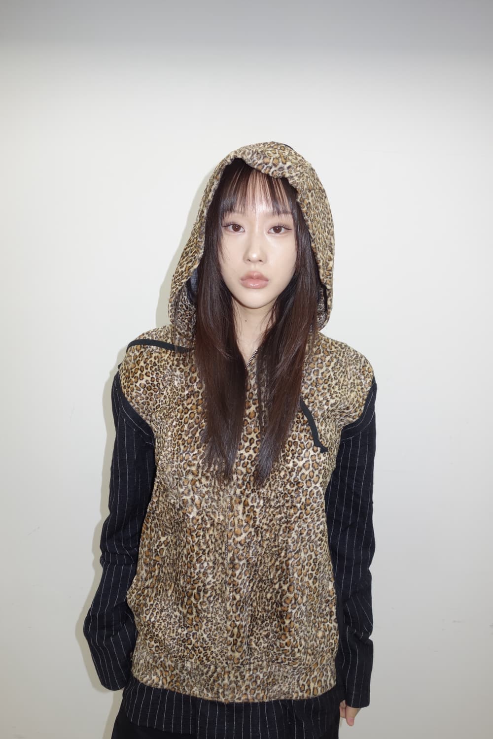 꼼데가르송 옴므 플러프 레오파드 후드집업 상품이미지1