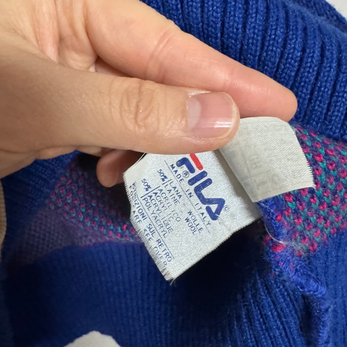 FILA 이태리 하프넥 집업 니트 L 상품이미지8