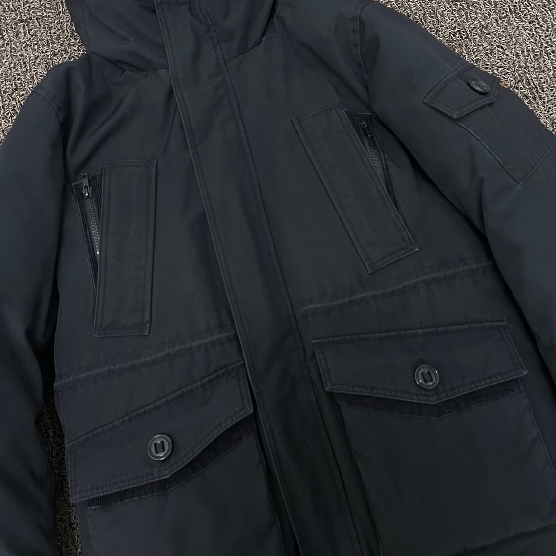 에스피오나지 덕다운 후드 패딩 점퍼 블랙 S 상품이미지2