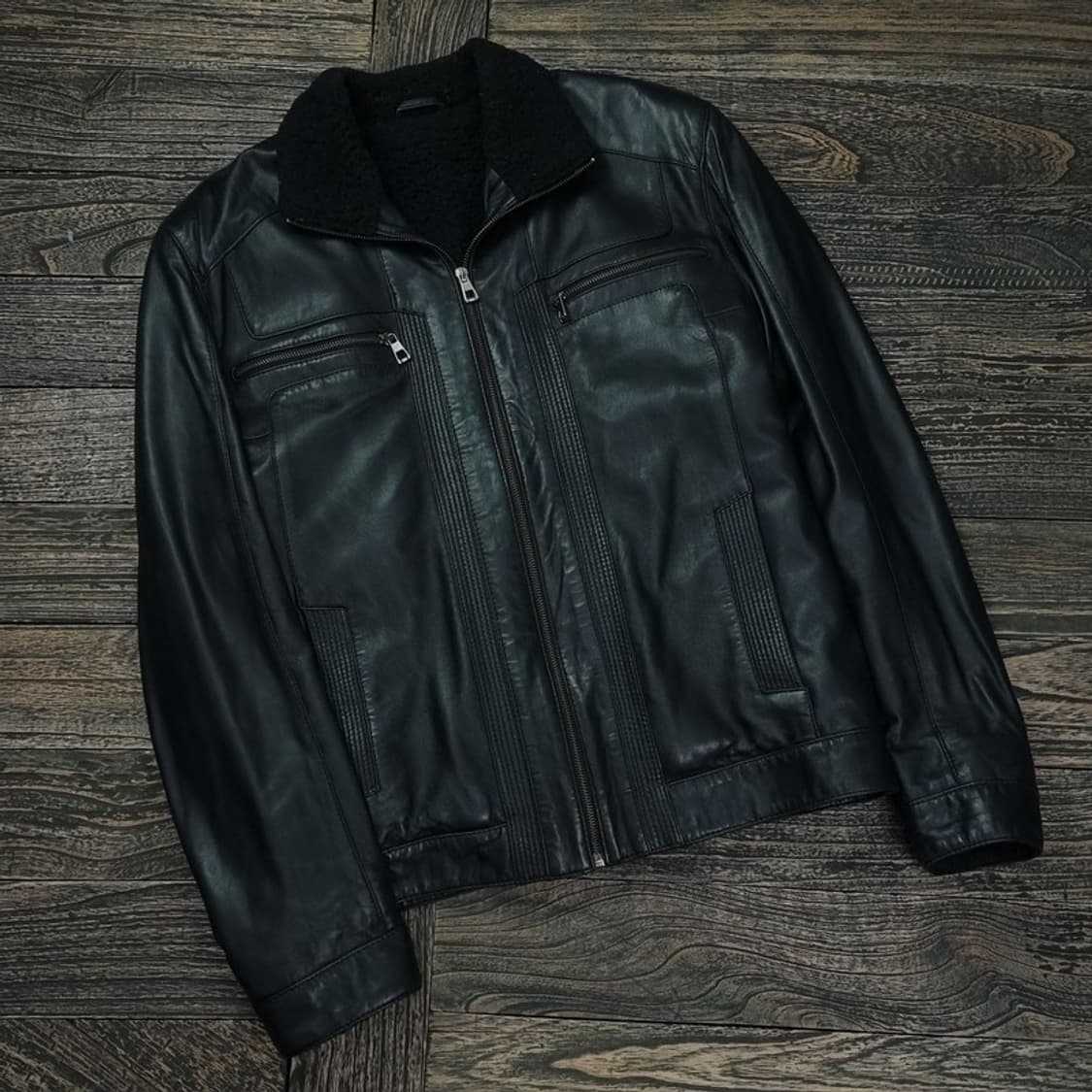 [VTG] 빈티지 리얼 쉽스킨 레더 오버핏 양가죽 레더 자켓 M16758 상품이미지1