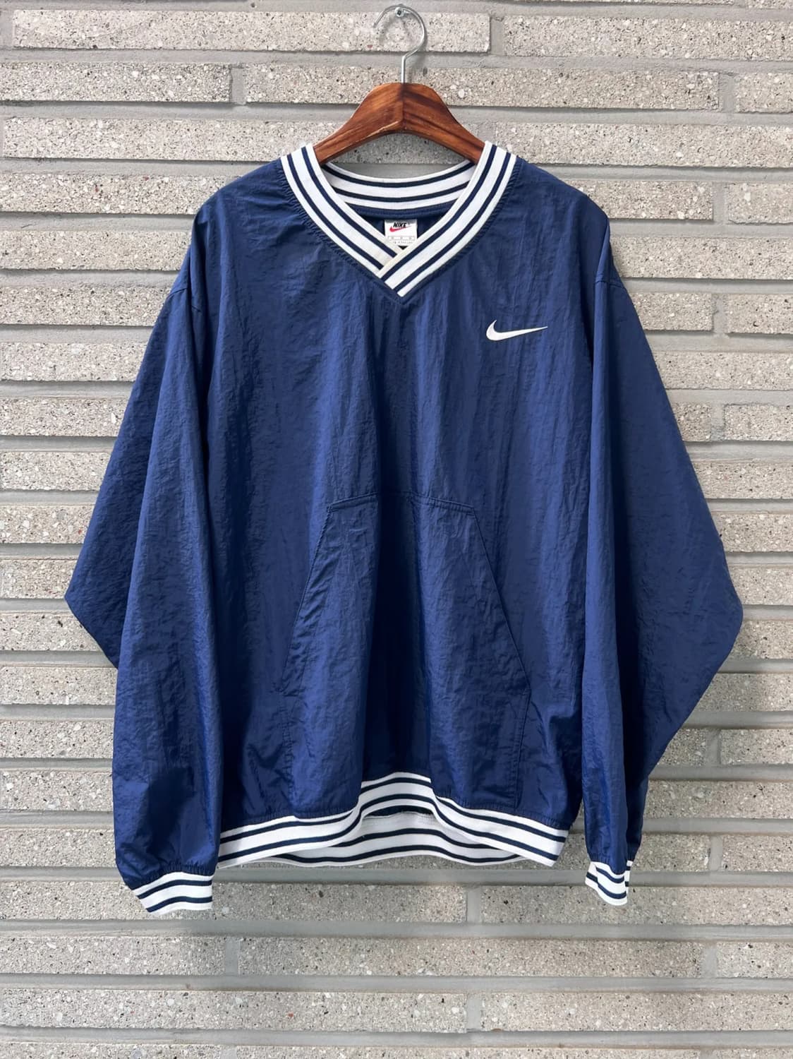 [M]90's 나이키 네이비 나일론 웜업 져지 상품이미지1